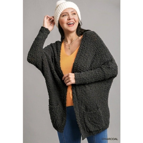 Umgee Sweaters - Umgee Popcorn Knit Open Front Cardigan